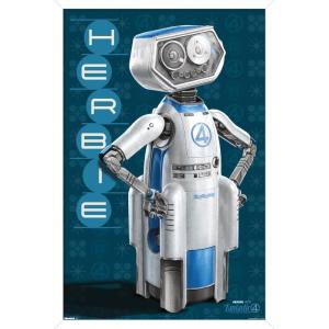 imageTrends International Marvel Fantastic Four First Steps 2025  HERBIE Wall Poster 224L x 147W Barnwood Framed VersionWhite Framed Version