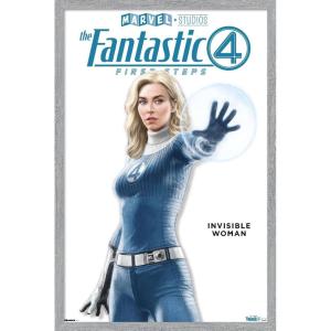 imageTrends International Marvel Fantastic Four First Steps 2025  Invisible Woman Feature Series Wall Poster 19L x 13W Premium Unframed VersionGray Framed Version