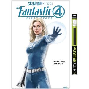 imageTrends International Marvel Fantastic Four First Steps 2025  Invisible Woman Feature Series Wall Poster 19L x 13W Premium Unframed VersionPremium Poster  Clip Bundle