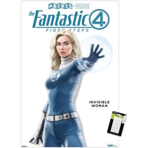 imageTrends International Marvel Fantastic Four First Steps 2025  Invisible Woman Feature Series Wall Poster 19L x 13W Premium Unframed VersionPremium Poster  Mount Bundle