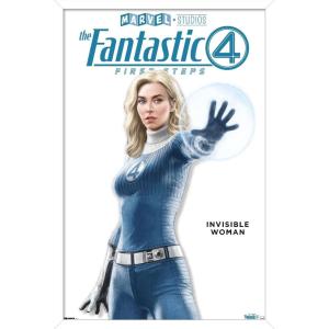 imageTrends International Marvel Fantastic Four First Steps 2025  Invisible Woman Feature Series Wall Poster 19L x 13W Premium Unframed VersionWhite Framed Version