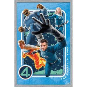 imageTrends International Marvel Fantastic Four First Steps 2025  Powers Wall Poster 34L x 224W Premium Unframed VersionGray Framed Version