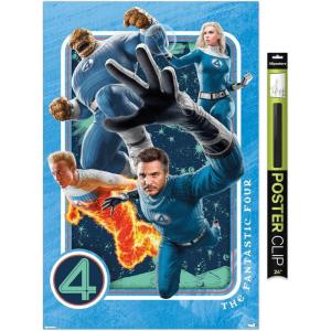 imageTrends International Marvel Fantastic Four First Steps 2025  Powers Wall Poster 34L x 224W Premium Unframed VersionPremium Poster  Clip Bundle