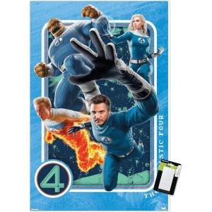 imageTrends International Marvel Fantastic Four First Steps 2025  Powers Wall Poster 34L x 224W Premium Unframed VersionPremium Poster  Mount Bundle