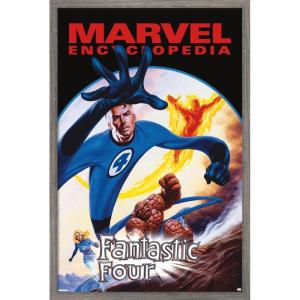 imageTrends International Marvel Publishing Fantastic Four  Fantastic Four Encyclopedia Wall Poster 19L x 13W Premium Unframed VersionBarnwood Framed Version