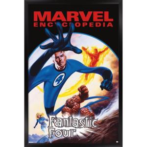 imageTrends International Marvel Publishing Fantastic Four  Fantastic Four Encyclopedia Wall Poster 19L x 13W Premium Unframed VersionBlack Framed Version