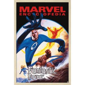 imageTrends International Marvel Publishing Fantastic Four  Fantastic Four Encyclopedia Wall Poster 19L x 13W Premium Unframed VersionBlonde Framed Version