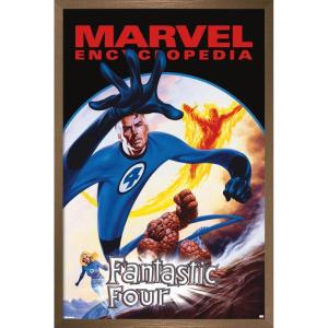 imageTrends International Marvel Publishing Fantastic Four  Fantastic Four Encyclopedia Wall Poster 19L x 13W Premium Unframed VersionBronze Framed Version