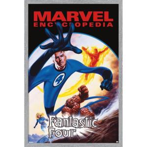 imageTrends International Marvel Publishing Fantastic Four  Fantastic Four Encyclopedia Wall Poster 19L x 13W Premium Unframed VersionGray Framed Version