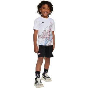 imageadidas boys Marvel Spiderman Tshirt SetSpidermanWhiteBlack