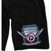 imageCaptain America Brave New World Shield ampamp Wings Adult Black Sleep Pajama ShortsBlack