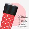 imageCorkcicle Disney Tumbler  TripleInsulated Stainless Steel  Keeps Drinks Cold 9 Hours  SpillProof Lid  Reusable  Summer Drinkware Gift  Keeps Drinks Ice Cold  24 oz  Black PantherMinnie Mouse Red Polka Dot