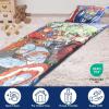 imageJay Franco Kids Slumber Bag and Pillow  54 x 27 Inch Comfy Indoor Sleeping Bag for School and Sleepovers 2 Piece Set Blue  SpidermanBlue  Avengers