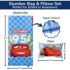 imageJay Franco Kids Slumber Bag and Pillow  54 x 27 Inch Comfy Indoor Sleeping Bag for School and Sleepovers 2 Piece Set Blue  SpidermanBlue  Cars