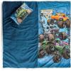imageJay Franco Kids Slumber Bag and Pillow  54 x 27 Inch Comfy Indoor Sleeping Bag for School and Sleepovers 2 Piece Set Blue  SpidermanBlue  Monster Jam