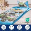 imageJay Franco Kids Slumber Bag and Pillow  54 x 27 Inch Comfy Indoor Sleeping Bag for School and Sleepovers 2 Piece Set Blue  SpidermanBlue  Monster Jam