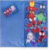 imageJay Franco Kids Slumber Bag and Pillow  54 x 27 Inch Comfy Indoor Sleeping Bag for School and Sleepovers 2 Piece Set Blue  SpidermanBlue  Spidey  His Amazing Friends
