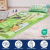 imageJay Franco Kids Slumber Bag and Pillow  54 x 27 Inch Comfy Indoor Sleeping Bag for School and Sleepovers 2 Piece Set Blue  SpidermanGreen  Minecraft