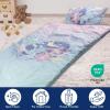 imageJay Franco Kids Slumber Bag and Pillow  54 x 27 Inch Comfy Indoor Sleeping Bag for School and Sleepovers 2 Piece Set Blue  SpidermanMulti  Lilo  Stitch