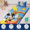 imageJay Franco Kids Slumber Bag and Pillow  54 x 27 Inch Comfy Indoor Sleeping Bag for School and Sleepovers 2 Piece Set Blue  SpidermanMulti  Mickey Mouse