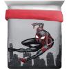 imageJay Franco Marvel Spiderman Webtastic 5 Piece Twin Size Bed Set  Includes Reversible Comforter ampamp Sheet Set  Super Soft Kids Bedding Fade Resistant Microfiber Official Marvel ProductGray  Miles Morales
