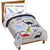 imageJay Franco Marvel Spiderman Webtastic 5 Piece Twin Size Bed Set  Includes Reversible Comforter ampamp Sheet Set  Super Soft Kids Bedding Fade Resistant Microfiber Official Marvel ProductGray  Dinosaur