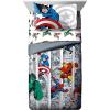 imageJay Franco Marvel Spiderman Webtastic 5 Piece Twin Size Bed Set  Includes Reversible Comforter ampamp Sheet Set  Super Soft Kids Bedding Fade Resistant Microfiber Official Marvel ProductMulti  Avengers