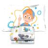 imageJay Franco Marvel Spiderman Webtastic 5 Piece Twin Size Bed Set  Includes Reversible Comforter ampamp Sheet Set  Super Soft Kids Bedding Fade Resistant Microfiber Official Marvel ProductBlue  Blippi