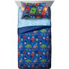 imageJay Franco Marvel Spiderman Webtastic 5 Piece Twin Size Bed Set  Includes Reversible Comforter ampamp Sheet Set  Super Soft Kids Bedding Fade Resistant Microfiber Official Marvel ProductBlue  Avengers