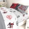 imageJay Franco Marvel Spiderman Webtastic 5 Piece Twin Size Bed Set  Includes Reversible Comforter ampamp Sheet Set  Super Soft Kids Bedding Fade Resistant Microfiber Official Marvel ProductGray  Miles Morales