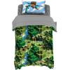 imageJay Franco Marvel Spiderman Webtastic 5 Piece Twin Size Bed Set  Includes Reversible Comforter ampamp Sheet Set  Super Soft Kids Bedding Fade Resistant Microfiber Official Marvel ProductGreen  Minecraft