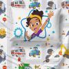 imageJay Franco Marvel Spiderman Webtastic 5 Piece Twin Size Bed Set  Includes Reversible Comforter ampamp Sheet Set  Super Soft Kids Bedding Fade Resistant Microfiber Official Marvel ProductBlue  Blippi