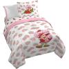 imageJay Franco Marvel Spiderman Webtastic 5 Piece Twin Size Bed Set  Includes Reversible Comforter ampamp Sheet Set  Super Soft Kids Bedding Fade Resistant Microfiber Official Marvel ProductPink  Strawberry Shortcake