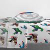 imageJay Franco Marvel Spiderman Webtastic 5 Piece Twin Size Bed Set  Includes Reversible Comforter ampamp Sheet Set  Super Soft Kids Bedding Fade Resistant Microfiber Official Marvel ProductMulti  Avengers