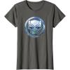 imageMarvel Black Panther Wakanda Forever Metal Panther Logo TShirtAsphalt Grey