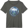 imageMarvel Black Panther Wakanda Forever Metal Panther Logo TShirtAsphalt Grey