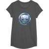 imageMarvel Black Panther Wakanda Forever Metal Panther Logo TShirtAsphalt Grey