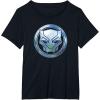 imageMarvel Black Panther Wakanda Forever Metal Panther Logo TShirtBlack