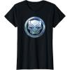 imageMarvel Black Panther Wakanda Forever Metal Panther Logo TShirtBlack