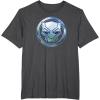 imageMarvel Black Panther Wakanda Forever Metal Panther Logo TShirtDark Heather Grey