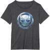 imageMarvel Black Panther Wakanda Forever Metal Panther Logo TShirtDark Heather Grey