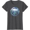 imageMarvel Black Panther Wakanda Forever Metal Panther Logo TShirtDark Heather Grey