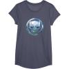 imageMarvel Black Panther Wakanda Forever Metal Panther Logo TShirtHeather Blue