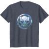 imageMarvel Black Panther Wakanda Forever Metal Panther Logo TShirtHeather Blue