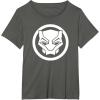 imageMarvel Black Panther Wakanda Forever Simple Panther Logo TShirtAsphalt Grey