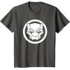 imageMarvel Black Panther Wakanda Forever Simple Panther Logo TShirtAsphalt Grey