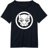 imageMarvel Black Panther Wakanda Forever Simple Panther Logo TShirtBlack