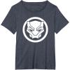 imageMarvel Black Panther Wakanda Forever Simple Panther Logo TShirtHeather Blue