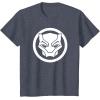 imageMarvel Black Panther Wakanda Forever Simple Panther Logo TShirtHeather Blue