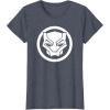 imageMarvel Black Panther Wakanda Forever Simple Panther Logo TShirtHeather Blue